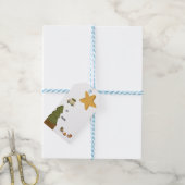 Persoonlijke gezellige Kerstcamper Cadeaulabel (Met Touw)