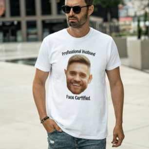 Persoonlijke Gezicht Aangepaste Foto Grappig Koppe T-shirt