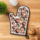 Persoonlijke gezicht aangepaste foto met hart kopp ovenwant (Top down)