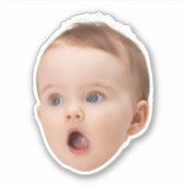 Persoonlijke Gezicht Stickers, Aangepast Gezichtsf Sticker (Voorkant)