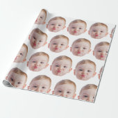 Persoonlijke Gezichtafdruk Aangepaste Fotocadeau Cadeaupapier (Uitgerold)