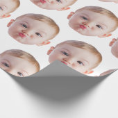 Persoonlijke Gezichtafdruk Aangepaste Fotocadeau Cadeaupapier (Hoek)