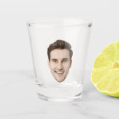 Persoonlijke Gezichts Foto Leuk Verjaardagsfeest F Shot Glas (Voorkant)