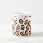 Persoonlijke gezichtsaanpassing Foto met hart kopp Koffiemok (Center)