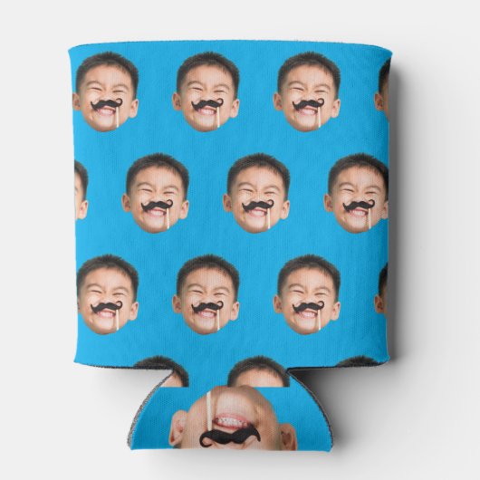 Persoonlijke gezichtsverjaardagsfavorieten vrijgez blikjeskoeler (Achterkant)