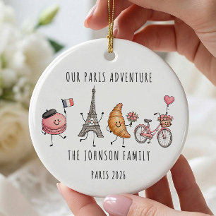 Persoonlijke Gezins-Paris Vakantie Ornament