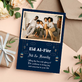 Persoonlijke gezinsfoto Eid- wenskaart Feestdagenkaart