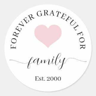 Persoonlijke gezinsfotobundel cadeauset ronde sticker