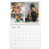 Persoonlijke gezinsfotocollage 2027 kalender (Feb 2027)