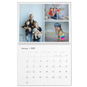 Persoonlijke gezinsfotocollage 2027 kalender (Jan 2027)
