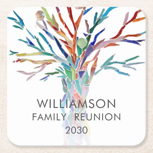 Persoonlijke gezinshereniging kartonnen onderzetters (Voorkant)