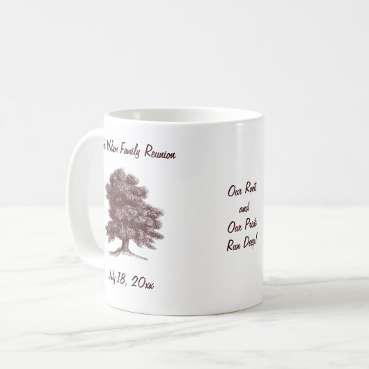 Persoonlijke gezinshereniging koffiemok (Voorkant links)