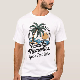 Persoonlijke Gezinsherinneringen Aangepaste Strand T-shirt
