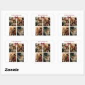 Persoonlijke gezinskerstfoto sticker (Vel)