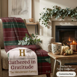 Persoonlijke gezinsknusse Thanksgiving Sherpa Deken