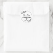 Persoonlijke Gezinsmonogramstickers Ronde Sticker (Tas)