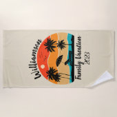 Persoonlijke gezinsvakantie strandlaken (Voorkant)