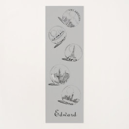 Persoonlijke gezondheid fitness zwarte steden voor yogamat