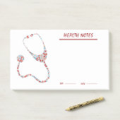 persoonlijke gezondheids- en medische status track post-it® notes (Op bureau)
