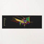 Persoonlijke gezondheidstoestand zwart en geel voo yogamat (Voorkant (horizontaal))