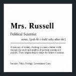 Persoonlijke Gift voor politieke wetenschappers Poster<br><div class="desc">Elegant creatief aangepast politiek wetenschapsGift in minimalistische stijl zwart-wit. Bekijk onze winkel - collectie voor anderen. Geef ons gratis een bericht als je hulp nodig hebt om dit aan te passen of om het even welke specifieke aanpassingsbehoeften aan te passen.</div>