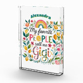 ❤️Persoonlijke GIGI-cadeaus Moederdag Verjaardag  Fotoblokken (Rechts)