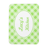 Persoonlijke Gingham Magneet (Verticaal)