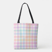 Persoonlijke Gingham Tote Bag (Achterkant)