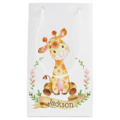 Persoonlijke Giraffe Baby Shower Klein Cadeauzakje (Voorkant)
