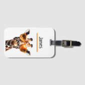 Persoonlijke Giraffe Bagagelabel (Voorkant (horizontaal))