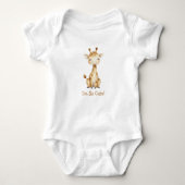 Persoonlijke Giraffe Geslacht Neutrale Cute  Romper (Voorkant)