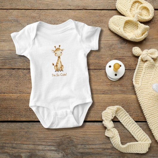 Persoonlijke Giraffe Geslachtsneutrale Cute Romper