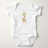 Persoonlijke Giraffe Geslachtsneutrale Cute Romper (Voorkant)
