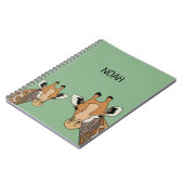 Persoonlijke Giraffe Grappige Groen Notitieboek (Linkerzijde)