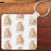Persoonlijke Giraffe Love Baby Sleutelhanger (Achterkant)
