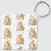 Persoonlijke Giraffe Love Baby Sleutelhanger (Achterkant)
