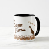 Persoonlijke Giraffe Safari Mok (Voorkant rechts)