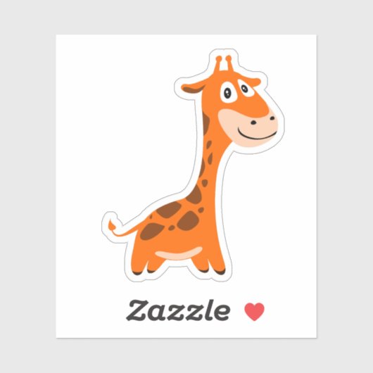 Persoonlijke Giraffe Sticker (Vel)