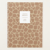 Persoonlijke Giraffe voor afdrukken van dieren 202 Planner (Voorkant)