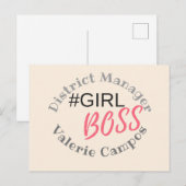 Persoonlijke Girl Boss Briefkaart (Voorkant / Achterkant)