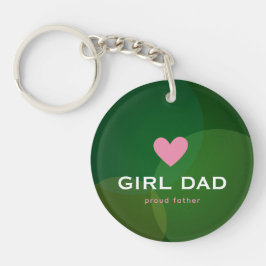 Persoonlijke Girl Dad holografisch Sleutelhanger