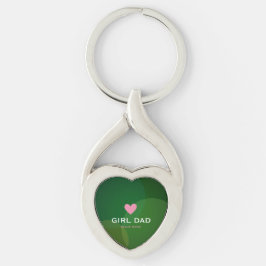 Persoonlijke Girl Dad holografisch Sleutelhanger