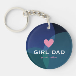 Persoonlijke Girl Dad holografisch Sleutelhanger