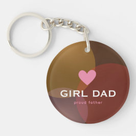Persoonlijke Girl Dad holografisch Sleutelhanger