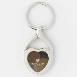 Persoonlijke Girl Dad holografisch Sleutelhanger