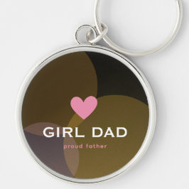 Persoonlijke Girl Dad holografisch Sleutelhanger