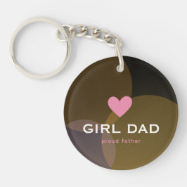 Persoonlijke Girl Dad holografisch Sleutelhanger