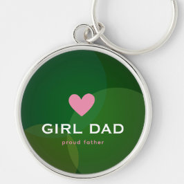 Persoonlijke Girl Dad holografisch Sleutelhanger