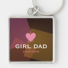 Persoonlijke Girl Dad holografisch Sleutelhanger