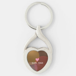Persoonlijke Girl Dad holografisch Sleutelhanger